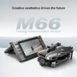M66 Foldable LCD Remote Controller With Back Camera Touch Display High Quality Brushless Motors Camera Drone - Image 2