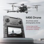 M66 Foldable LCD Remote Controller With Back Camera Touch Display High Quality Brushless Motors Camera Drone - Image 5