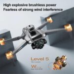 M66 Foldable LCD Remote Controller With Back Camera Touch Display High Quality Brushless Motors Camera Drone - Image 3