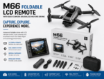 M66 Foldable LCD Remote Controller With Back Camera Touch Display High Quality Brushless Motors Camera Drone