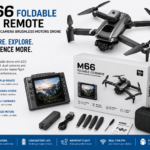 M66 Foldable LCD Remote Controller With Back Camera Touch Display High Quality Brushless Motors Camera Drone
