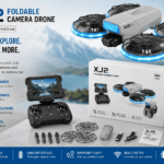 XJ2 Foldable Camera Drone Brushless Motors With Rechargeable Touch Control High Quality Obstacle Avoidance Camera Drone