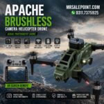 New 2027 Model RC Apache  Helicopter Camera FPV Drone 4.3” Obstacle Avoidance Brushless | High-Quality Brushless Motors Camera Drone With Top Notch Packing By Mrsalepoint.com