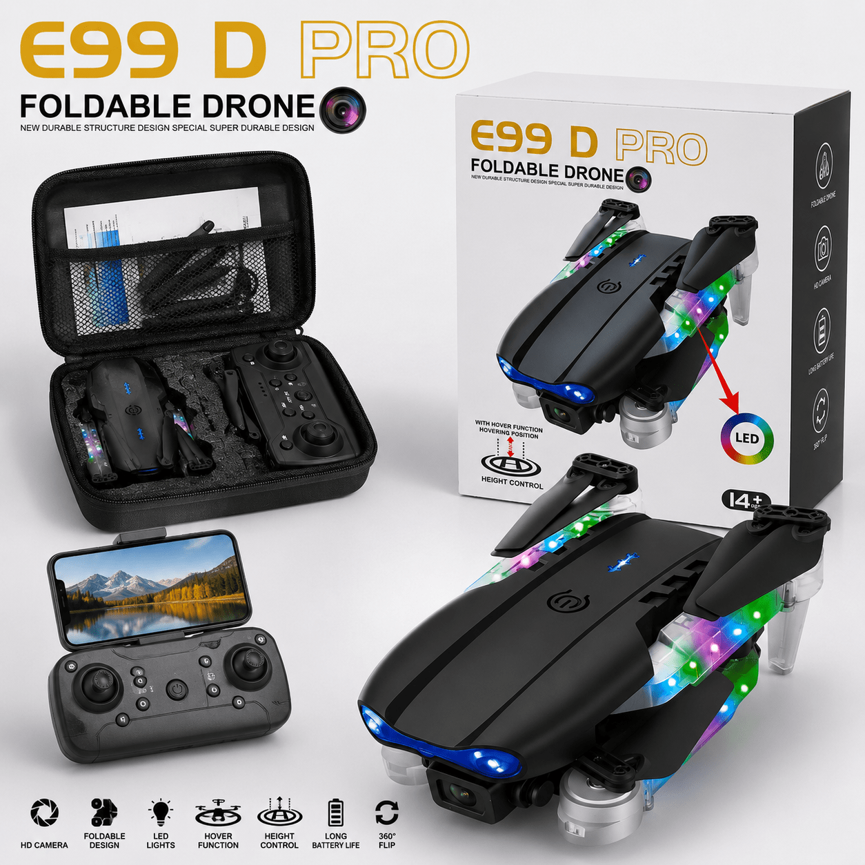 2026/08/3849.png E99 D Pro Double Camera High Quality Camera Drone Lighting Drone With Full Stability Top 100 Verified Drone Lover Choise - Image 1